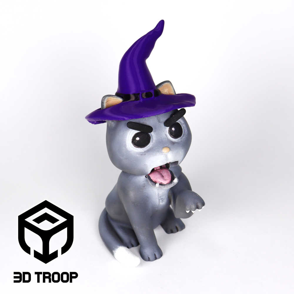 Chapéu Halloween Gato Furioso Adorável foto 4